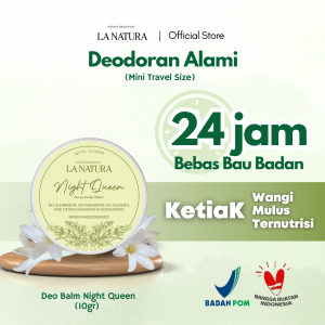 La Natura Natural Deodorant Balm Night Queen Mini Travel Size 10 gr┃Deodoran Alami Merawat Kulit Ketiak & Mencegah Bau Badan