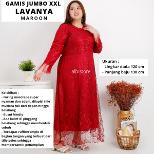 DRESS BRUKAT BIGSIZE JUMBO LAVANYA GAMIS BRUKAT XXL