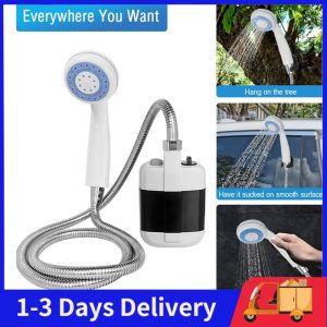 Portable Camping Electric Shower Outdoor USB Rechargeable Shower Head Bathing 3.7V Pump 4.9ft for Beach Swimming Outdoor Traveling Hiking Shower Head With Hose Set