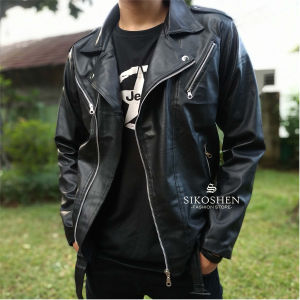 Jaket Kulit Pria Distro / Jaket Semi Kulit / Jaket Kulit Sintetis / Rocker Ramones / Jaket Changcuters / Jaket Pria Keren