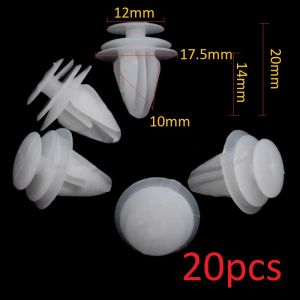 Combo 20 đinh tán nhựa 10mm/màu trắng (9x10mm) cho cửa xe hơi - Chốt vít nở nút gài tappi thay thế cho ô tô