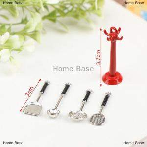 [COD] Home Base 1:12ตุ๊กตาห้องครัวภาชนะแขวนแนวตั้งช้อนช้อนถ้วยชาม