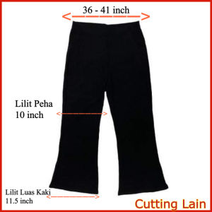[Ladies Wear] Tak Bertulang Palazzo Bootcut Slack Pants Berpoket / Plain Palazzo Bootcut Pants / Plus Size 3XL-8XL