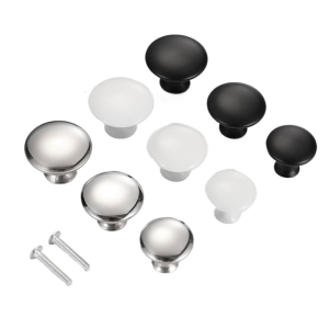 10Pcs Stainless Steel Dressers Knob Kitchen Cabinet Door Handle Wardrobe Pulls Round Drawer Knob Furniture Hardware