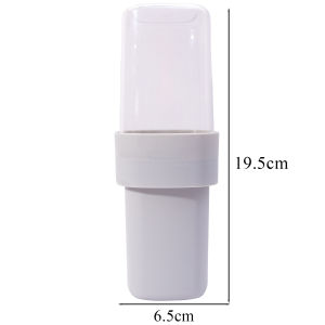 2-In-1 Portable Travel Mouthwash Cup Simple Household Toothbrush Storage Box Cup Set Suitable for Travel Bathroom