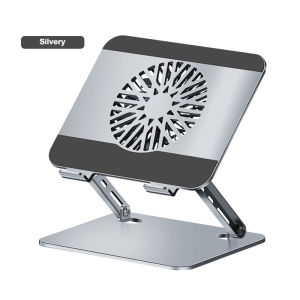 NOXIER NEW Laptop Stand Aluminum With Cooler Fan  360° Rotation Laptop Tablet Stand Foldable for 10-17.3inch