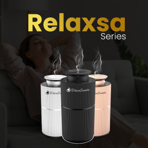 Drivescentz Relaxsa Car Diffuser USB Rechargeable for Car Essential Oil Silver