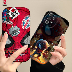 (Lokal Ready) PENGER Casing hp Samsung A14 A04 A04S A04E A13 A03 A03S A02S A12 A50 A50S A30S A11 A20 A30 A23 A51 A32 A10 A10S A21S A20S M11 M12 Keren Kartun Spider-Man 3D Wavy Curved Edge Soft Case
