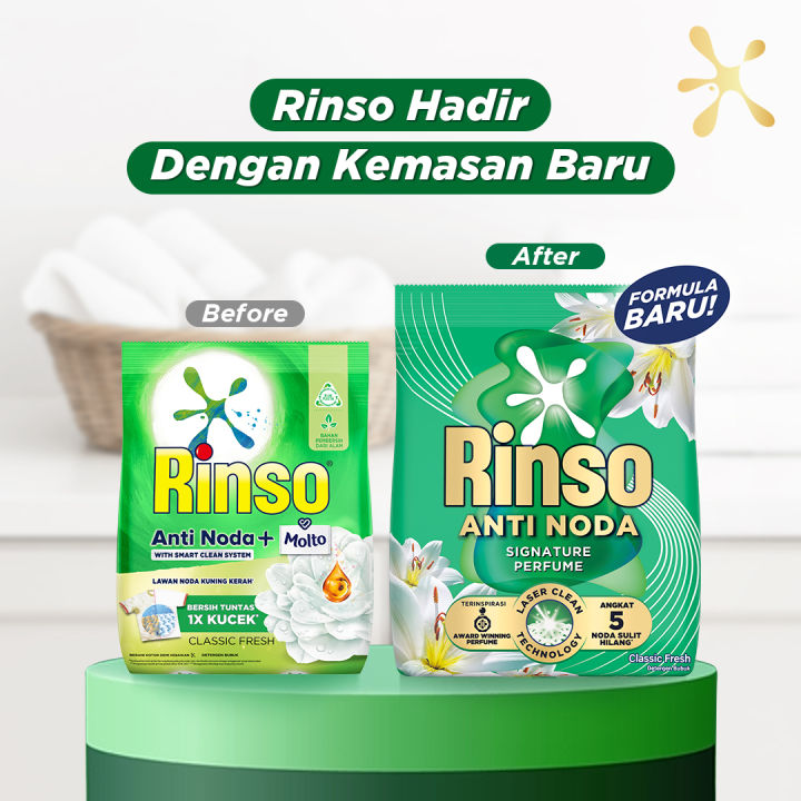 Rinso Baru Detergen Bubuk Varian Classic Fresh 700gr | Lazada Indonesia