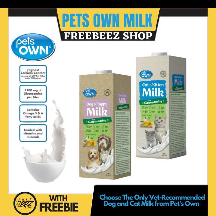Pets Own Milk with Glucosamine 1liter Dog and Puppy milk Cat and