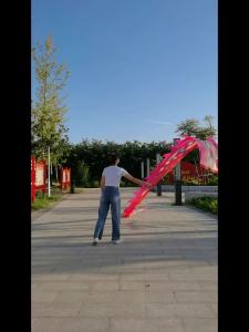 广场舞舞龙彩绸彩带舞凤绸杆甩龙成人伸缩杆中老年运动长条健身Tarian persegi tarian naga reben sutera berwarna-warni tiang sutera phoenix baling naga tiang teleskopik dewasa sukan pertengahan umur dan tua kecergasan jalur panjang