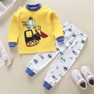 【C089】Ready Stock Children 1-6y Cotton Pajamas Baby Kid Sleeping Wear Baju Tidur budak 1-6 tahun Boy & Girl Toddlers Infant Baby Fashion