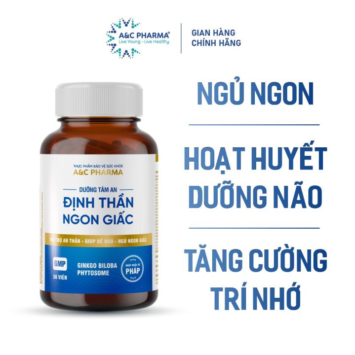 Viên uống ngủ ngon Dưỡng Tâm An Định Thần Ngon Giấc A&C Pharma | Lazada.vn