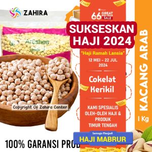 KACANG ARAB CHICKPEAS 1KG Premium Matang Souvenir Haji Umroh Mood Booster MPASI Almond Mede Panggang