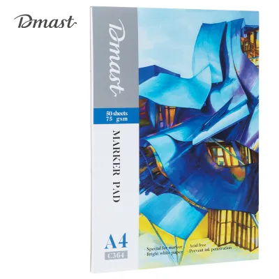 Deli Dmast Professional Marker Pad Bleedproof Drawing Book 75gsm 50 sheets Thick Paper Sketchbook