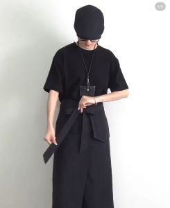 Japanese-Style Half-Length Apron Kitchen Water-Resistant Half-Length Waist Work Uniform