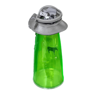 TKNUS ที่วางปากกาแนวตั้ง กระเป๋าเครื่องเขียน PVC ญี่ปุ่น จอแสดงผลโปร่งใส กระเป๋าตุ๊กตา กล่องดินสอ UFO น่ารัก ความสวยงาม กระเป๋าดินสอ Ufo ที่ใส่เครื่องเขียน