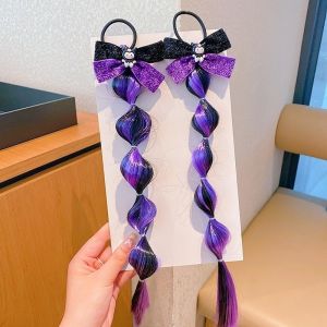 Kawaii Sanrios Kuromi Tay Làm Màu Đen Tím Tai Đầu Kc Gothic Phụ Kiện Tóc mía Cô Gái Hoạt Hình Jk Nơ Kẹp Tóc Mũ Đội Đầu