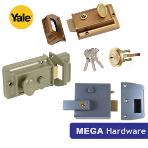 Yale Rim Lock (gate lock) Night Latch Door Lock Double Locking Deadlock - V78 P-1-DMG P77-ENB P88 P89