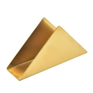 ZYJC Handicraft Triangle Napkin Holder Stable Stainless Steel Storage Tissue Rack Stylish Durable Vertical Tissue Holder Dining Table