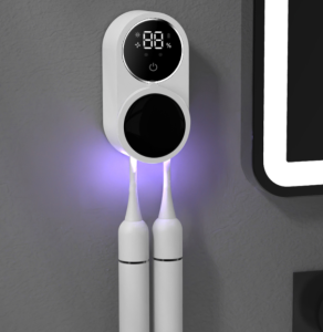 New Toothbrush Disinfectant Intelligent Sensing Automatic Sterilization UV Non drilling Electric Toothbrush Shelf Wall Mounted