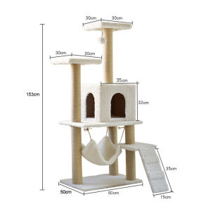 Papa Cat Condo Tower Tree House Cat Stand Climbing Game Activity Center
