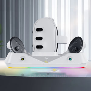 Display Stand VR Headset Controller Charger RGB Lighting Mode VR Headset Controller Charger Charging Indicator for 3
