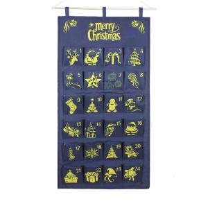 Christmas Decorative Storage Bag Wall Mounted Design Extra Capacity Fabric For Gifts Ornament Candy