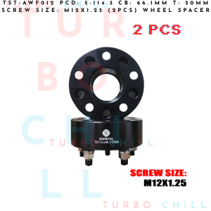 TST-AWF012 PCD: 5-114.3 CB: 66.1MM T: 50MM SCREW SIZE: M12X1.25 (2PCS) WHEEL SPACER