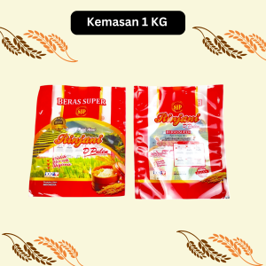 100 Pcs Plastik Kemasan Beras 1 Kg Daun Suji / Rojo Lele / Rinjani Sablon Printing Premium Laminasi