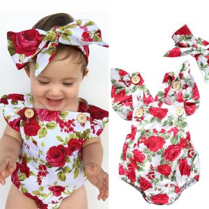Kids Tales Childrens Clothing ins Spring Style 1-3 Baby Rompers Jumpsuit Summer Flower Newborn Clothes
