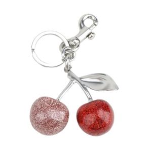 Lightweight Cherry Keyring Shape Keychain Purse Charm Stylish Backpack Accessory for Trendy Women and Teens