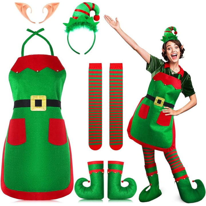 Premium Photo | Cartoon Christmas Elf Boy With Green And White Striped Outfit Red Hat Generative Ai 135868783