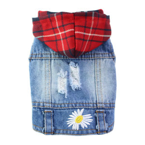 SHUNAICHI  XS-2XL Denim Dog Clothes Cowboy Pet Dog Coat Puppy Clothing For Small Dogs Jeans Jacket Dog Vest Coat Puppy Outfits Cat Clothes