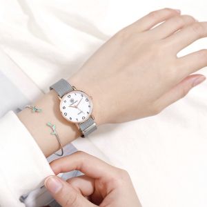 DRJ173 Jam Tangan Kanvas Wanita Jam Analog Cewek Elegan Wrist Watch