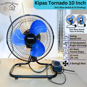 Kipas Angin Besi Tornado 10 Inch Hemat Daya Angin Kencang