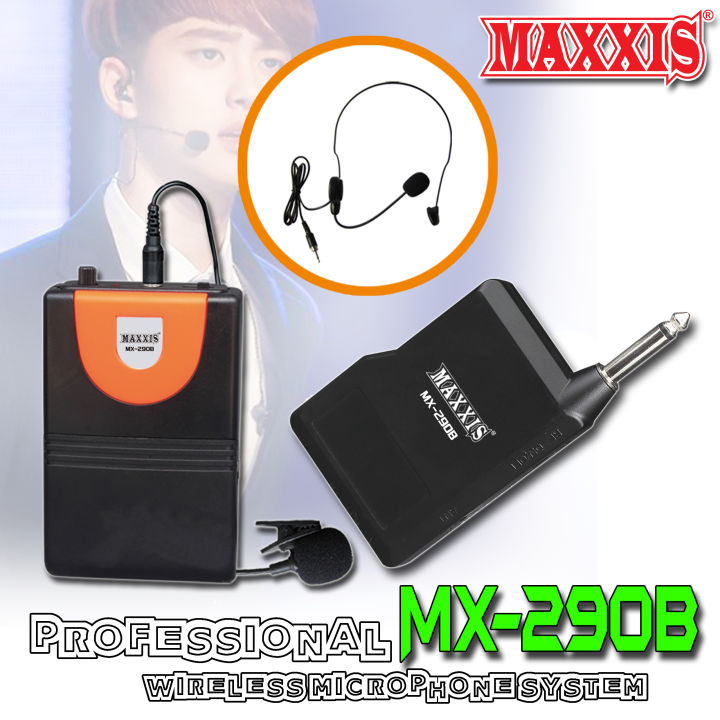 Mic Wireless MX 290 Maxxis Mic Bandol Clip On MX 290 B UHF