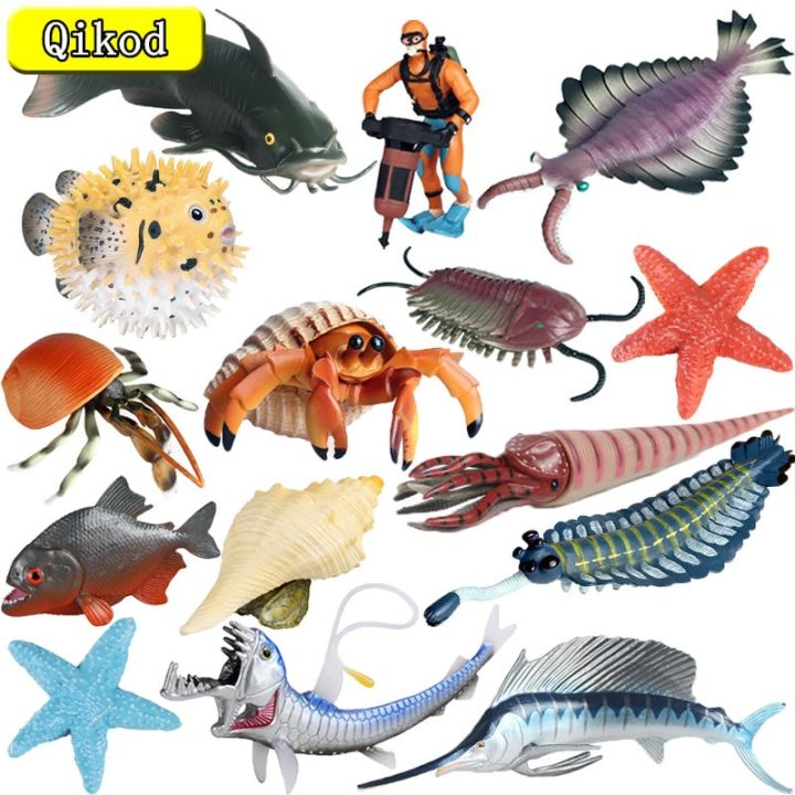 Mini Ocean Animal Figurine Sea Life Toys For Children DeepSea Fish