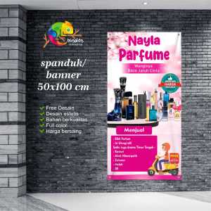 Cetak Spanduk Banner Parfum Model Pink