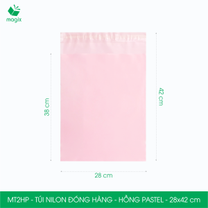 MT2HP - 28x42 cm - 300 túi nilon đóng hàng niêm phong túi gói hàng túi niêm phong - Hồng pastel