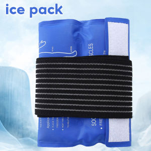 The gel ice pack is a soft wearable reusable cold/hot compress for joint and muscle pain relief