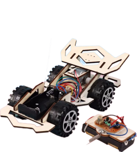 Đồ chơi STEM - Mô hình xe đua công thức I - Phantom Racing chạy pin. Đồ chơi giáo dục sáng tạo cho bé bằng gỗ DIY