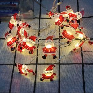 2M/20LED Santa Claus Snowman Lights Garland Christmas Tree Decorative Lights Home Christmas Party Decorations