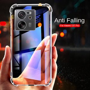 Pelindung Silikon Anti-Guncangan Transparan untuk Xiaomi 13T Pro - Warna Transparan