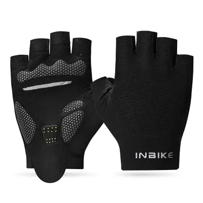 ถุงมือจักรยาน MTB ถุงมือขี่จักรยานฤดูร้อน INBIKE สำหรับผู้ชายขี่จักรยานถุงมือเจลเบาะครึ่งนิ้วจักรยานเสือหมอบอุปกรณ์เสริมถุงมือจักรยาน