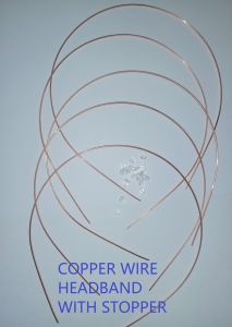 Copper Wire Headband with Silicone Rubber Stopper for DIY Children Jewelry Bead Beads Headband Cu wire