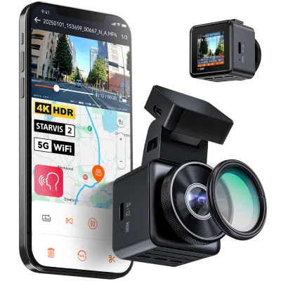 Vantrue E1 Pro 4K Mini Dash Camera for CarSTARVIS 2 HDR Night Vision DashcamBuilt-in 5G WiFi GPSVoice Control24H Parking Mode