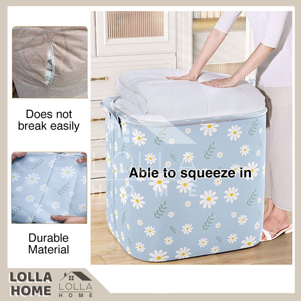 110L/140L/180L Foldable Storage Box, Large Capacity Quilt Blanket Clothes Wardrobe Organizer Bag
_voghion.com