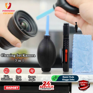 Set Pembersih Kamera Camera Cleaning Kit 3 in 1 [Dust Blower - Brush Pen Cleaner - Kain Microfiber Halus] Cleaning Kit Set Pembersih Lensa Kamera DSLR 3 in 1 PENA SIKAT POMPA ANGIN DEBU LAP BISA COD ORIGINAL PEMBERSIH KAMERA TERBAIK TERMURAH MURAH LEBAY
