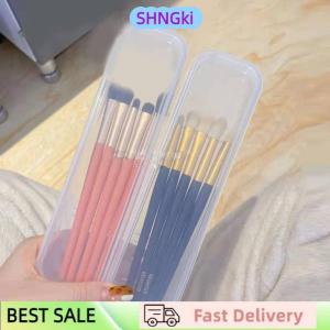 SHNGki Makeup Brush Organizer Transparent With Cover Eyebrow Pencil Boxes Portable Women Cosmetic Storage Organizer Makeup Tools